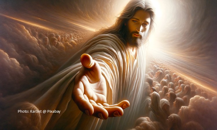 A man extending his hand